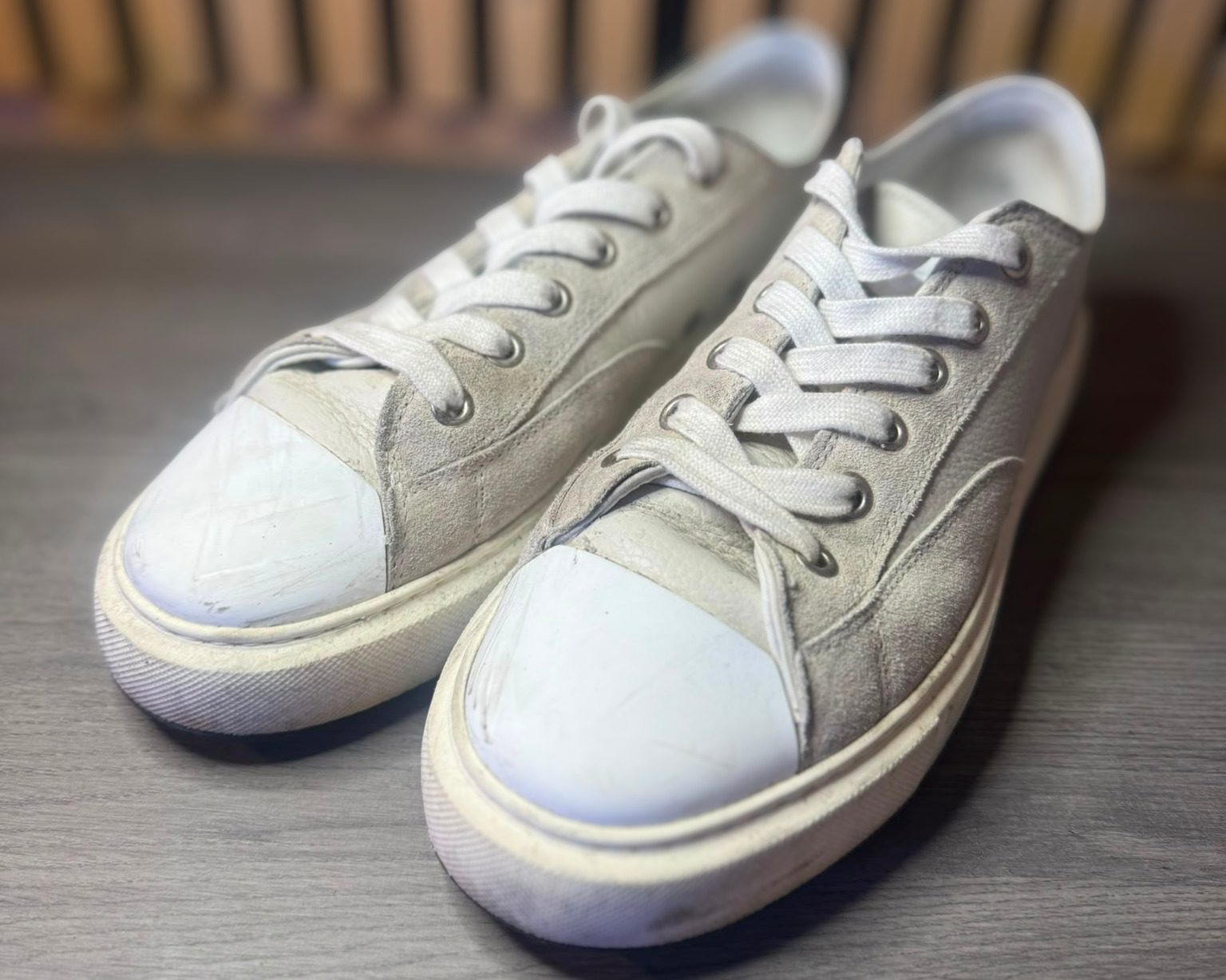 ARNE low-tops — laces out, deep clean in before cleaning