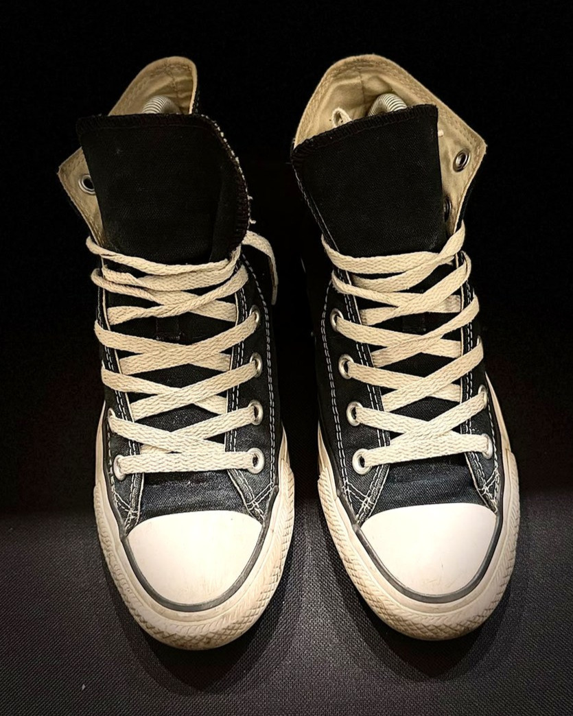 Converse high-tops before cleaning